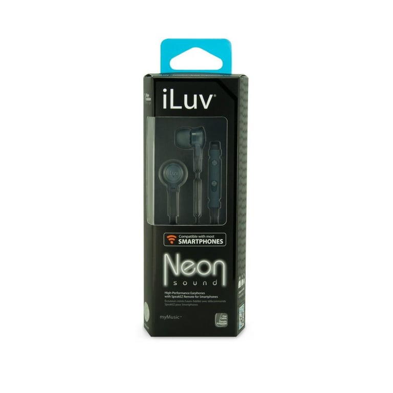 iLuv iEP336BLK Neon In-Ear Headphones/Earbuds (Black) Image 6