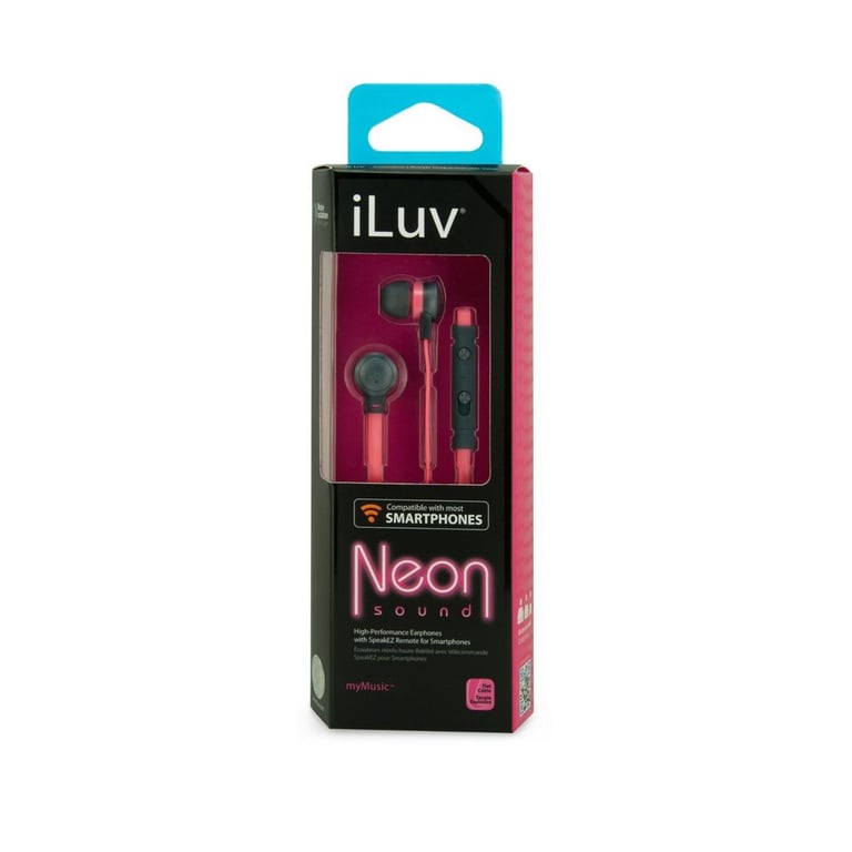 iLuv iEP336BPKN Neon In-Ear Headphones/Earbuds (Pink/Black) Image 6