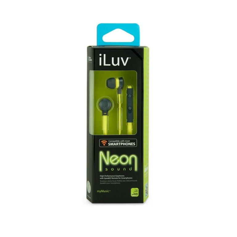 iLuv iEP336GRNN Neon In-Ear Headphones/Earbuds (Green/Black) Image 6