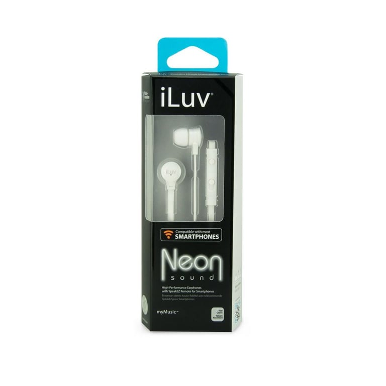 iLuv iEP336WHT Neon In-Ear Headphones/Earbuds (White) Image 6