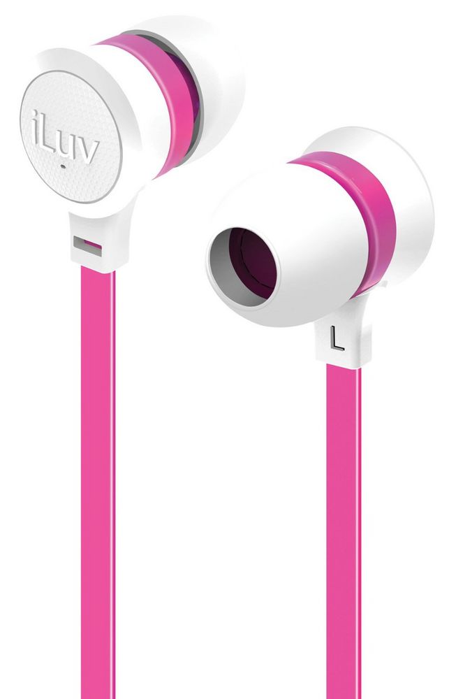 iLuv iEP336WPKN Neon In-Ear Headphones/Earbuds (Pink/White) Image 1