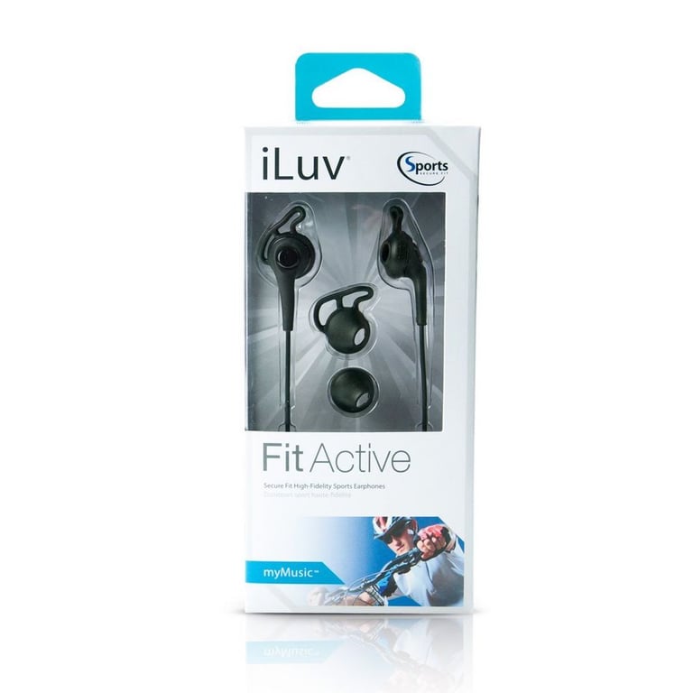 iLuv IEP414BLK FitActive In-Ear Headphones/Earphones (Black) Image 6