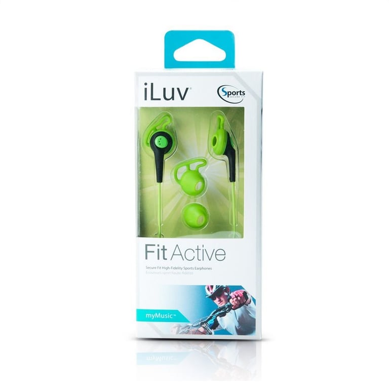 iLuv IEP414GRN FitActive In-Ear Headphones/Earphones (Green) Image 6