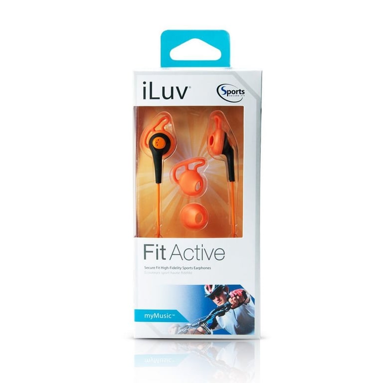 iLuv IEP414ORG FitActive Hi-Fi Sports In-Ear Headphones/Earphones (Orange) Image 6