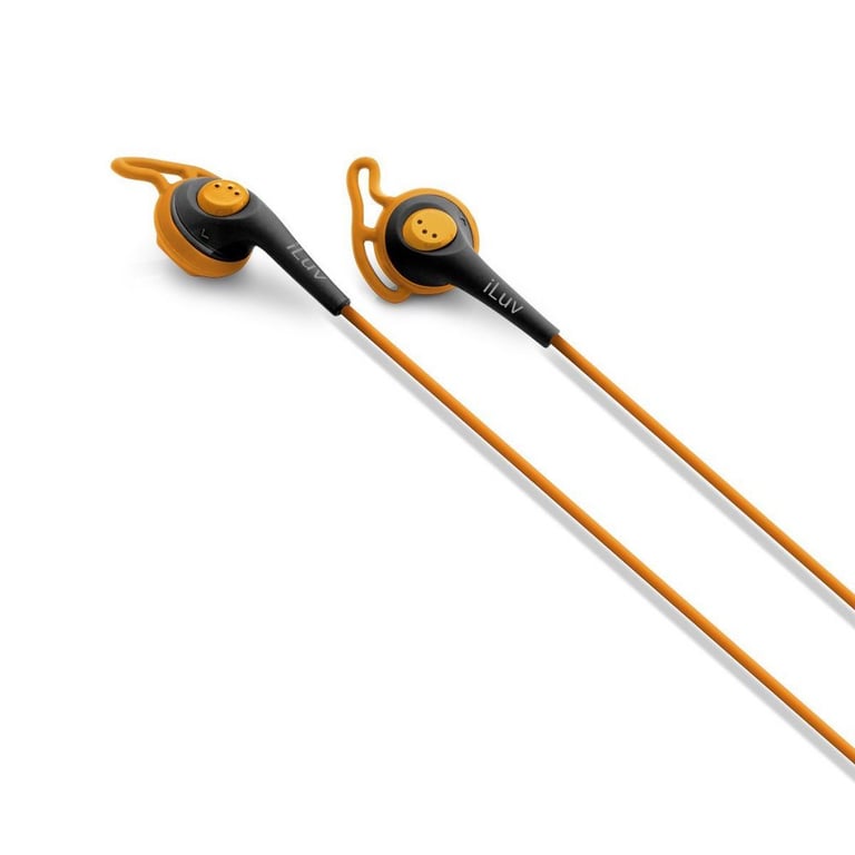 iLuv IEP414ORG FitActive Hi-Fi Sports In-Ear Headphones/Earphones (Orange) Image 1