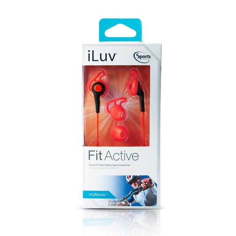 iLuv IEP414RED FitActive In-Ear Headphones/Earphones (Red) Image 6