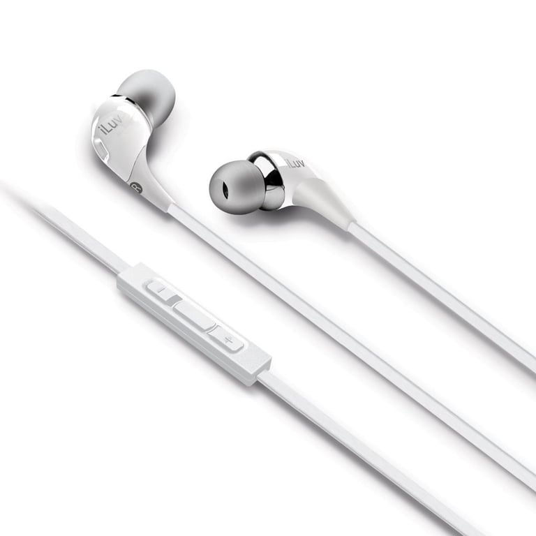 iLuv IEP515WHT HearSay Earphones/In-Ear Headphones iPod/iPhone Remote - White Image 1