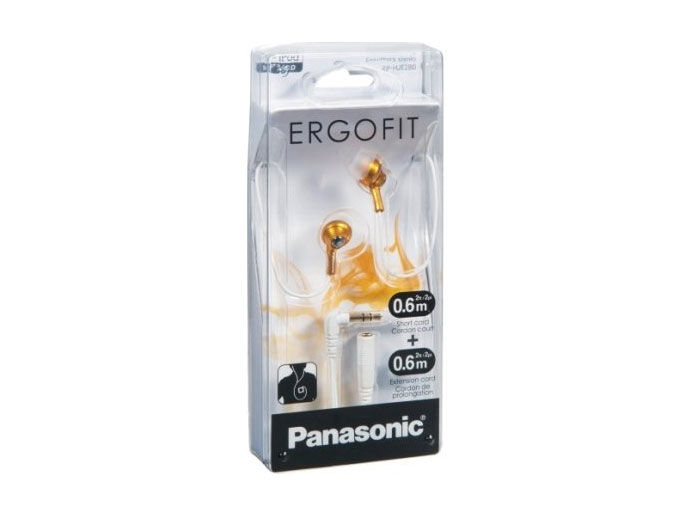 Panasonic RP-HJE280-D In-Ear Headphones/Earbuds (Orange) Image 2