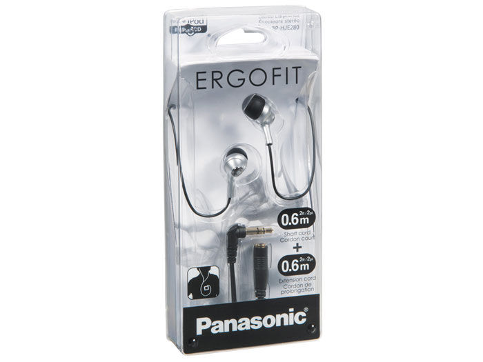 Panasonic RP-HJE280-S In-Ear Headphones/Earbuds (Silver) Image 2
