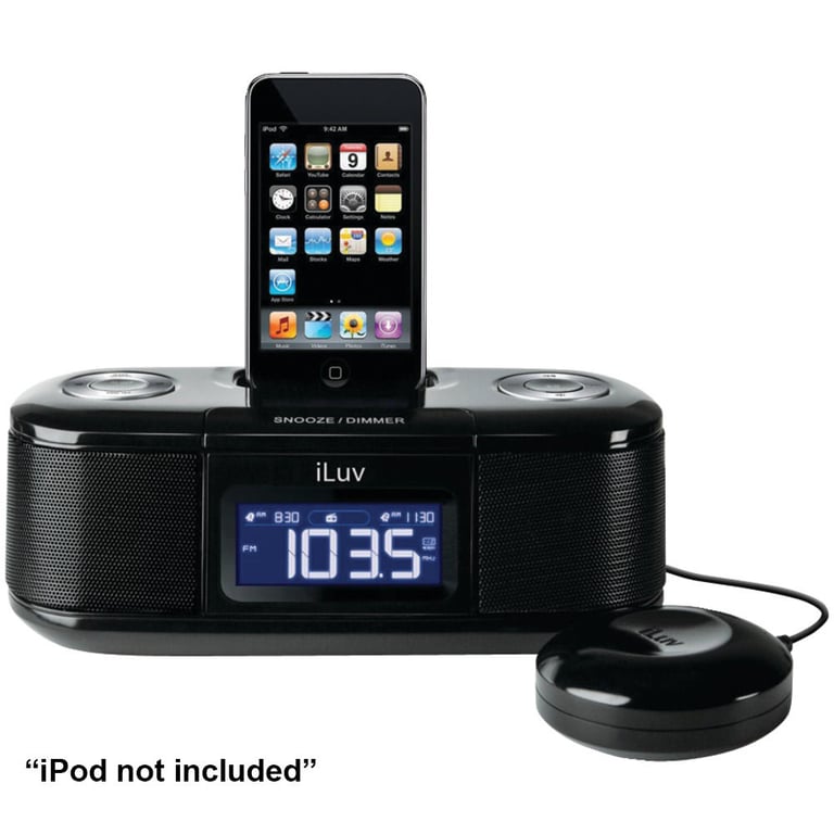 iLuv IMM153BLK Vibro I Bed Shaker iPod Alarm Clock (Black) Image 1