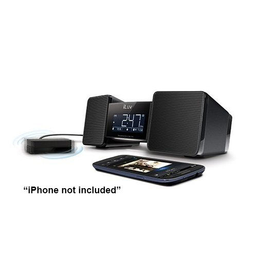 iLuv IMM157BLK VibroBlue Bluetooth Alarm Clock Speaker (Black) Image 1