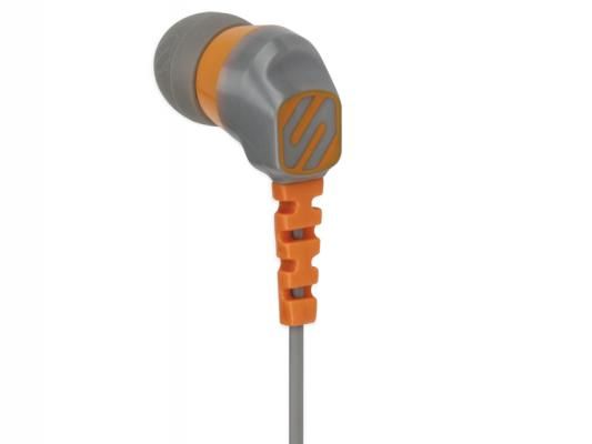 Scosche HPS200GYO (Orange & Grey) In-Ear Headphones Image 3