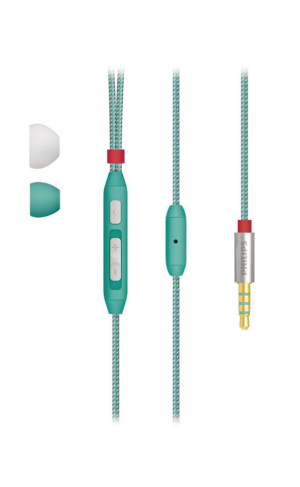 Philips SHO9575GW/28 The Specked In-Ear Headphones (Teal) Image 3