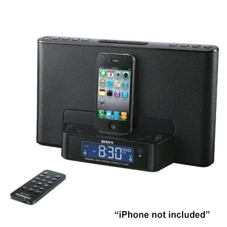 Sony ICF-CS15iPBLK (ICFCS15iPBLK) iPod/iPhone Speaker Dock - Black Image 1