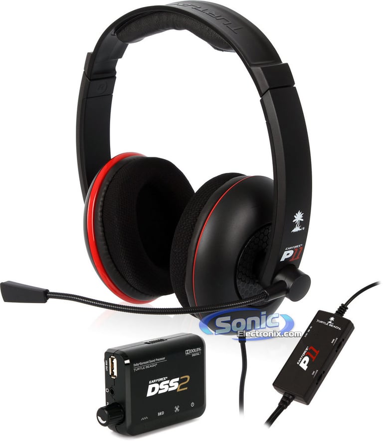 Turtle Beach Ear Force DP11 PS3/PC Gaming Headphones Open Box Image 1