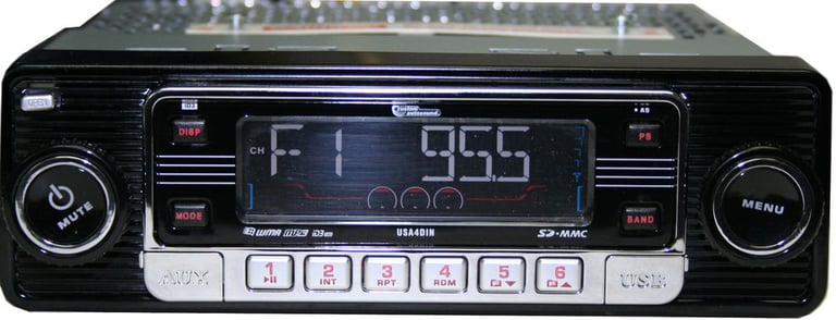 Custom Auto Sound USA4-DIN-BK (Black) Image 1