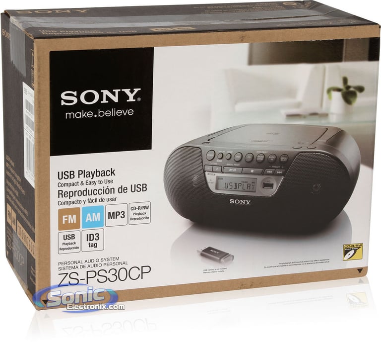 Sony ZS-PS30CP (ZSPS30CP) Portable AM/FM Radio CD Player Boombox Image 6