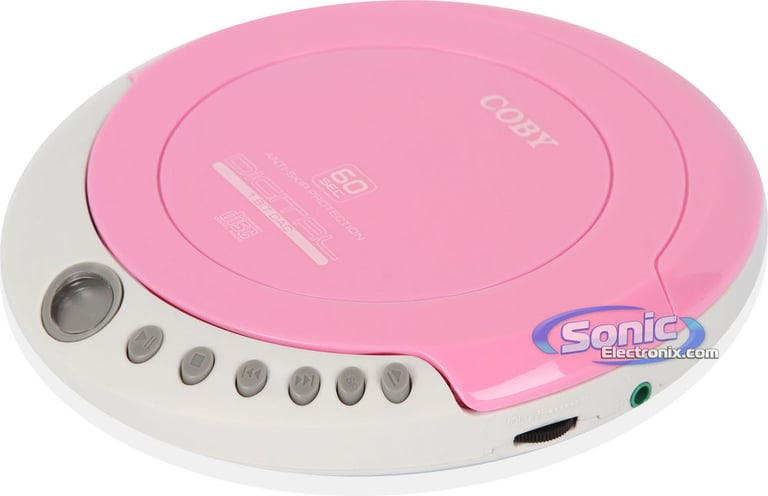 Coby CX-CD329 (CXCD329PK) Personal Slim-Line Portable CD Player - Pink Image 2