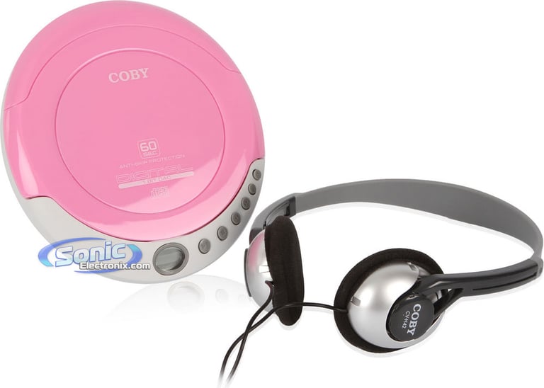 Coby CX-CD329 (CXCD329PK) Personal Slim-Line Portable CD Player - Pink Image 1