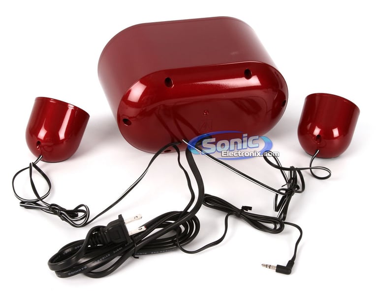 Sony SRS-D25/RED (SRSD25/RED) Desktop Computer Speakers - Red Image 4