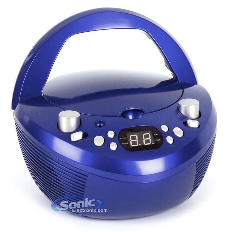 Coby CXCD251BLU (CX-CD251BLU) Portable AM/FM Radio CD Player - Blue Image 1