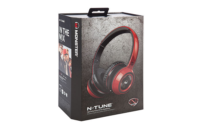 Monster NCredible NTune (NC MH NTU RD CU WW) On-Ear Headphones - Cherry Red Image 5