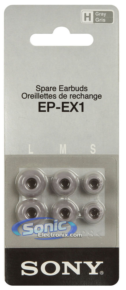 Sony EP-EX1/GRAY (EPEX1/GREY) Replacement Ear Cushions/Tips Image 1