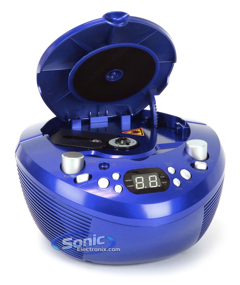 Coby CXCD251BLU (CX-CD251BLU) Portable AM/FM Radio CD Player - Blue Image 2