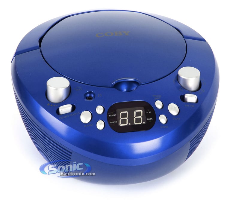 Coby CXCD251BLU (CX-CD251BLU) Portable AM/FM Radio CD Player - Blue Image 3