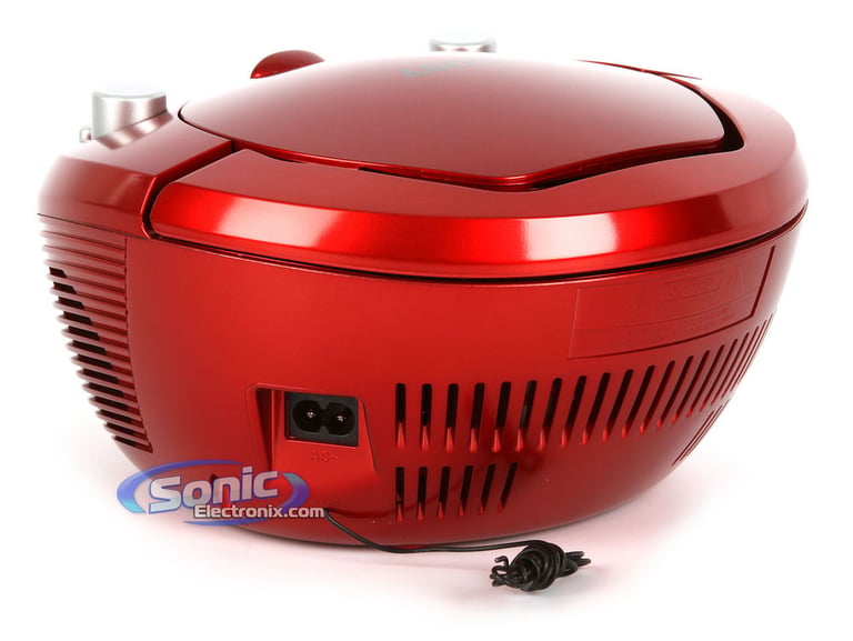 Coby CXCD251RED (CX-CD251RED) Portable AM/FM Radio CD Player - Red Image 5