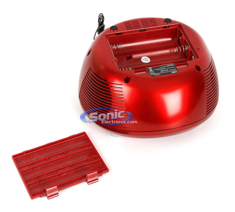 Coby CXCD251RED (CX-CD251RED) Portable AM/FM Radio CD Player - Red Image 6