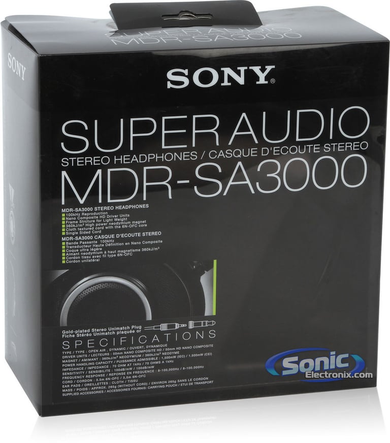 Sony MDR-SA3000 (MDRSA3000) Open-Air Stereo Headphones Image 9