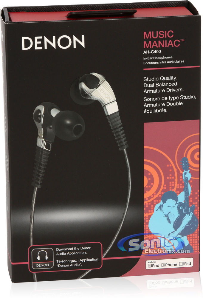 Denon AH-C400 (AHC400) Music Maniac In-Ear Headphones - Black Image 7