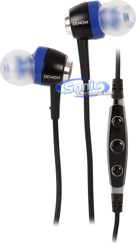 Denon AH-C100BU (AHC100BU) Urban Raver In-Ear Headphones - Blue/Black Image 1