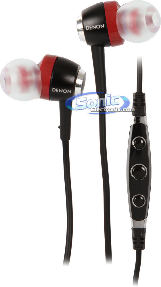 Denon AH-C100RD (AHC100RD) Urban Raver In-Ear Headphones - Red/Black Image 1