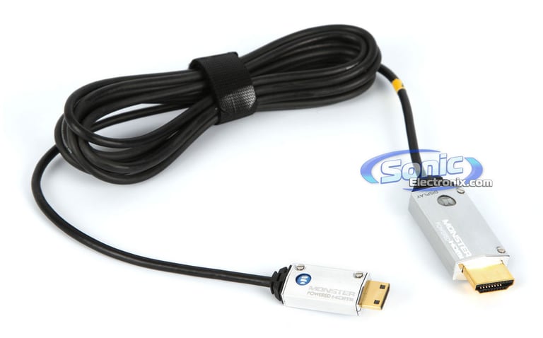 Monster Mobile SuperThin Mini HDMI Cable (MBL DL HD HSST-8 A/C WW) Mini HDMI To HDMI Image 1