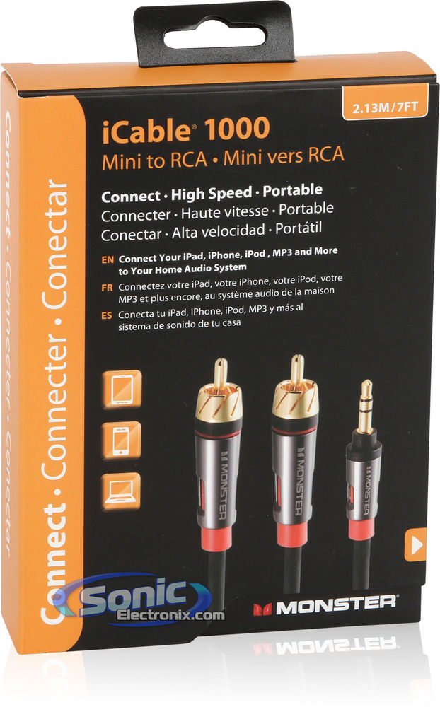 Monster Mobile iCable 1000 (MBL AI 1000 RMINI-7 WW) 1/8"Cable to Mini-Plug Image 5