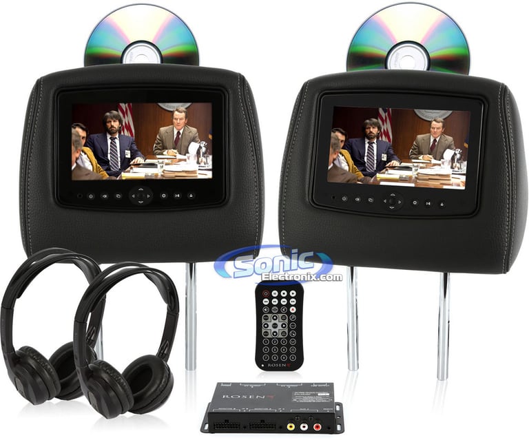 Carshow CS9000-DD Factory Matched Dual DVD Headrest Monitors-REFURBISHED Image 1