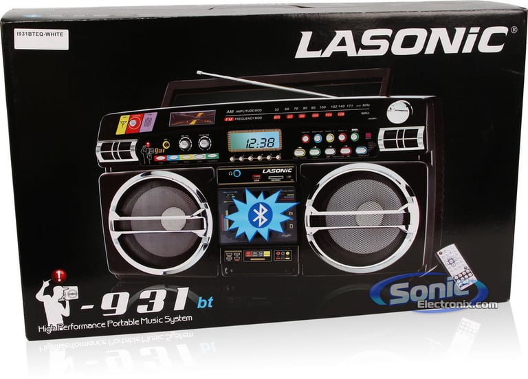 Lasonic Ghetto Blaster i-931BT - White Image 4