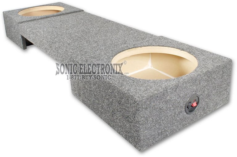 Dual 10" Subwoofer Enclosure: CHE054DR Chevrolet 2005 Extended Cab Full-Size Pickup Truck Image 3
