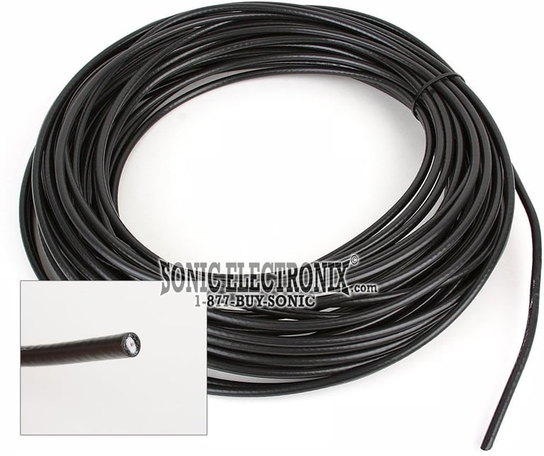 PRECUT 100 ft. - Black RG6 Coaxial Cable 100ft Precut from 1000ft. Roll Image 1
