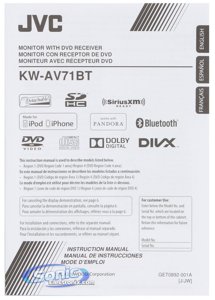 JVC KW-AV71BT Image 12
