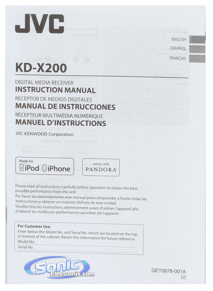 JVC KD-X200 (Factory Refurbished)-OPEN BOX  Image 7