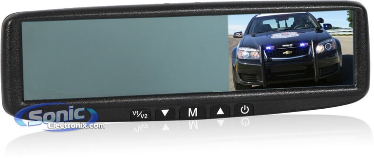 4.3" Clip On Or Replacement Mirror Monitor for Rear View Back Up Camera Image 1