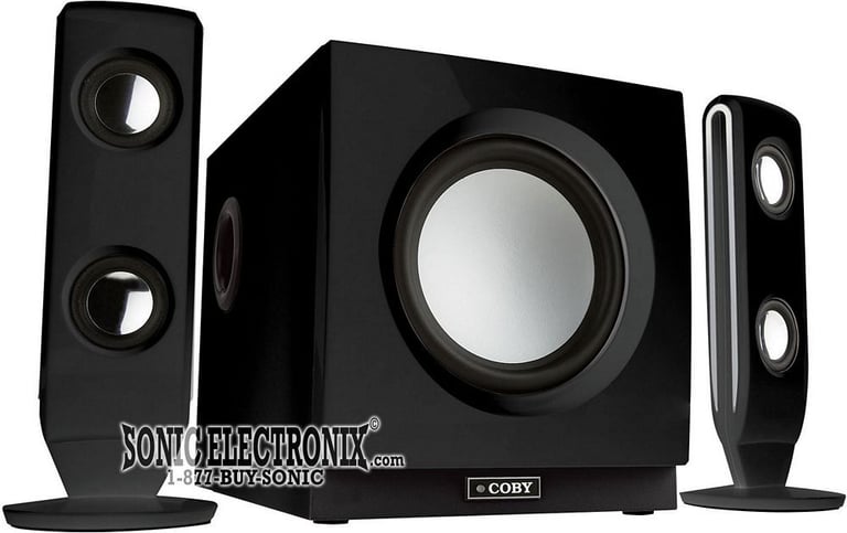 Coby CS-MP77 (CSMP77) Desktop Laptop PC Computer MP3 Speakers Image 1