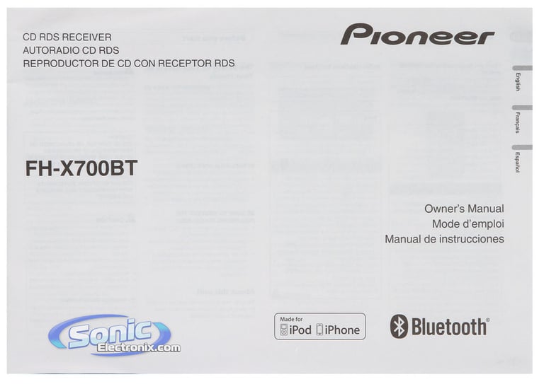 Pioneer FH-X700BT Open Box Image 7