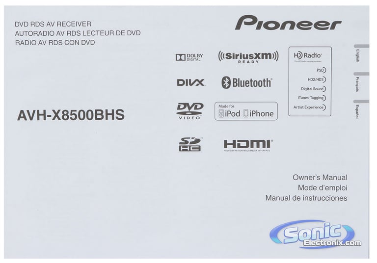 Pioneer AVH-X8500BHS Image 12
