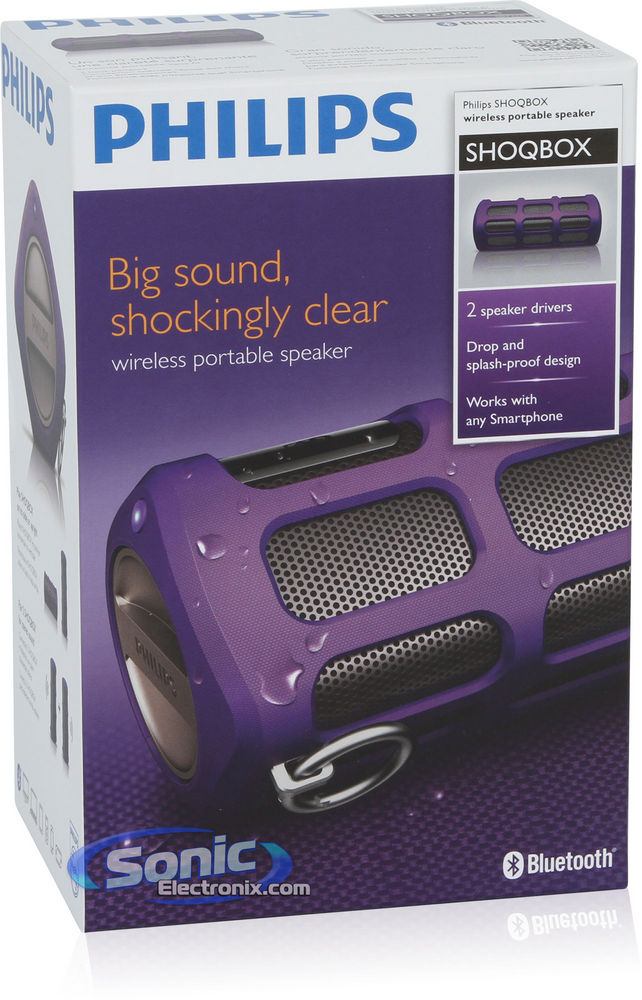 Philips ShoqBox SB7260 Purple Wireless Bluetooth Speaker (Refurbished) Image 6