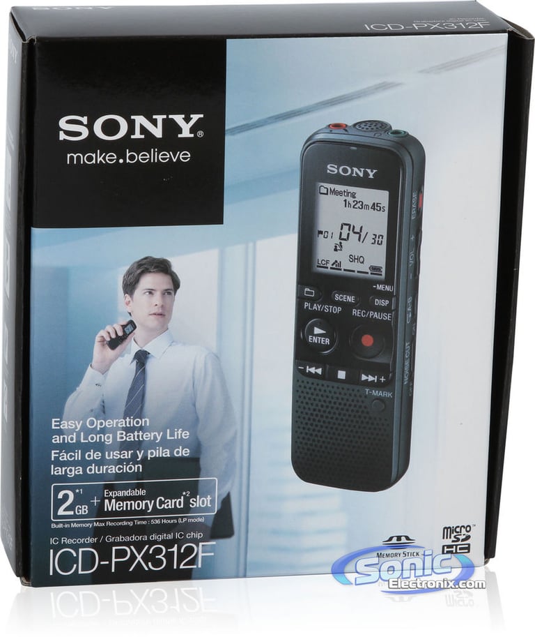 Sony ICD-PX312F Digital FM Radio Voice Recorder (ICD-PX312/F) Image 9