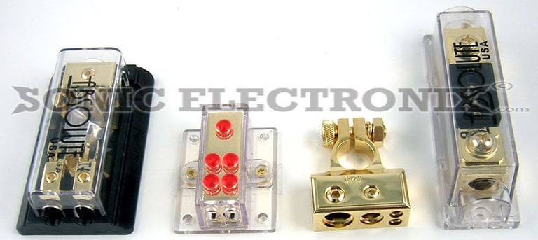 Absolute KITCAP4000 1.2 Farad Capacitor + 2 Gauge Amp Kit + Distribution Blocks Image 4